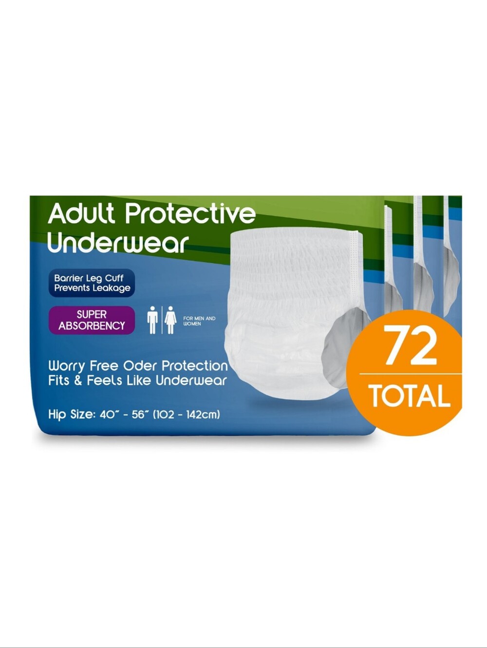 Bundle Inspire Protective Underwear for Men and Women | Adult Diapers Size Large